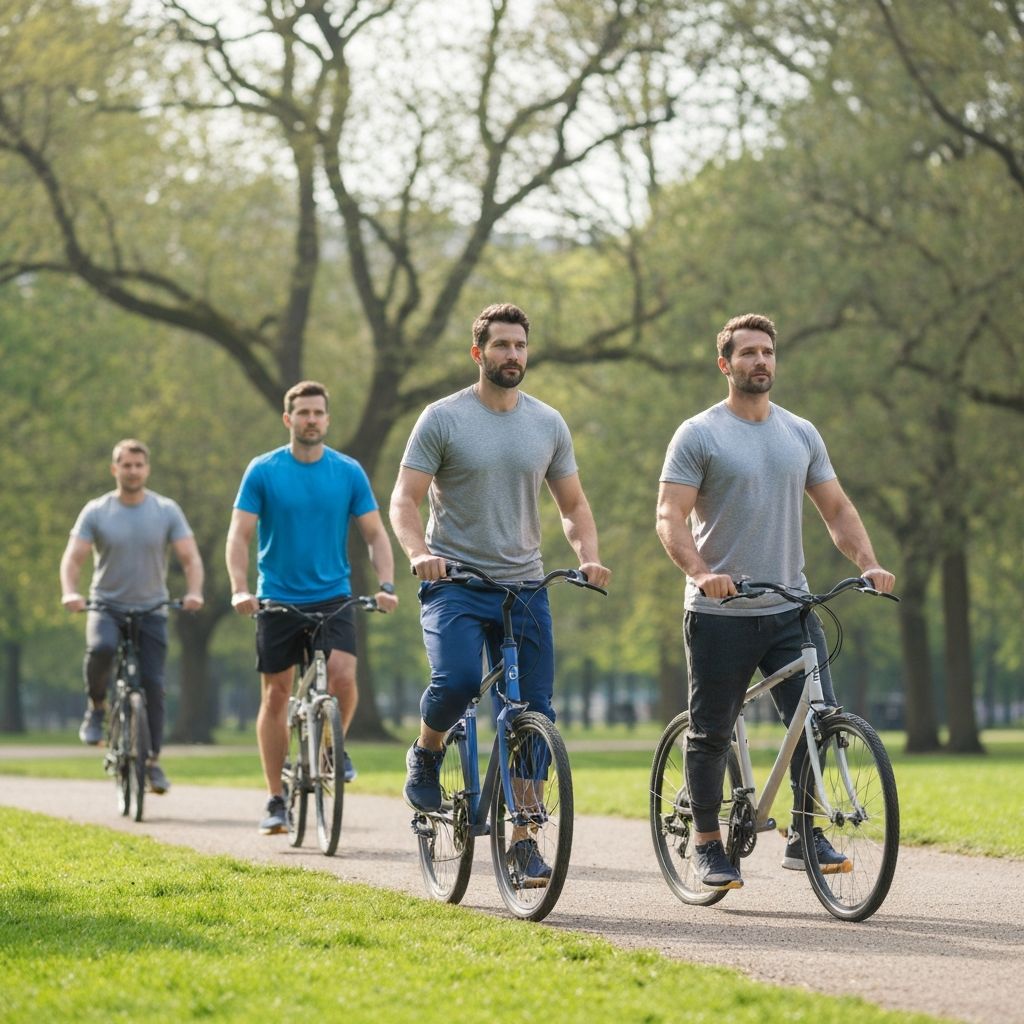 Men engaging in light outdoor activity